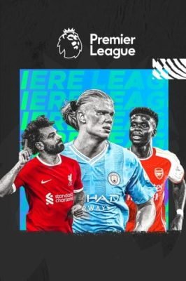 4K IPTV - Buy Premium Best IPTV Subscription 21 Promotional graphic for the Premier League featuring three soccer players in club colors, symbolizing the action-packed sports content available on Oneclicktv's Best IPTV